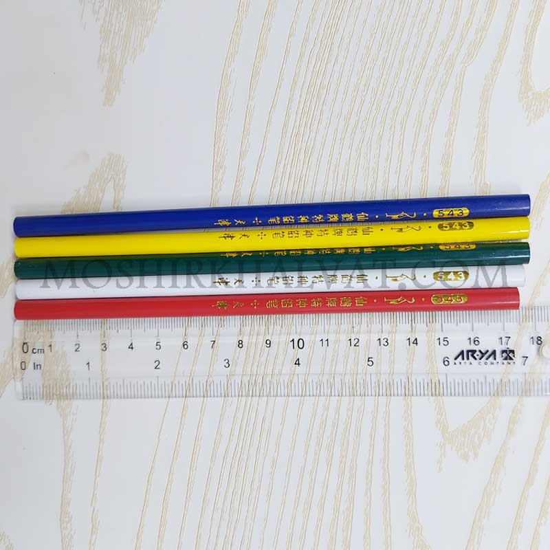 اندازه صابون مدادی معمولی کنار خط کش