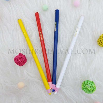 صابون مدادی نخ دار در 4 رنگ سفید و آبی و قرمز و زرد