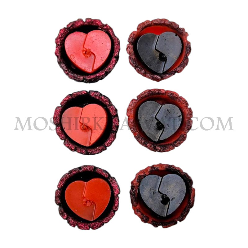 شمع وارمر قلب ترک خورده شمع وارمر قلب ترک خورده دو رنگ