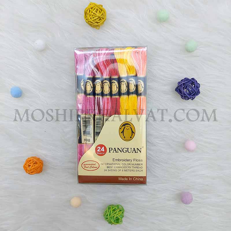 نخ پنگوئن 24 عددی سایه روشن 2 بسته بندی نخ پنگوئن سایه روشن