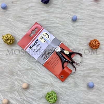 قیچی مینی ساووی دسته عسلی روی پارچه پولیشی