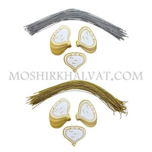 کارت آویز گیفت طلایی و نقره ای
