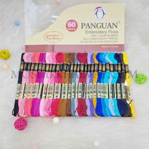 یک بسته نخ گلدوزی پنگوئن 60 رنگ باز