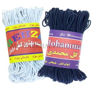کش قیطانی نازک ایرانی بسته 10 کلافی در دو رنگ سفید و مشکی